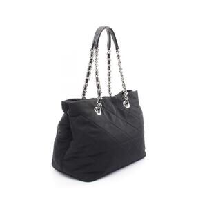 Prada black bag IMPUNTU nylon Saffiano TESSUTO leather tote